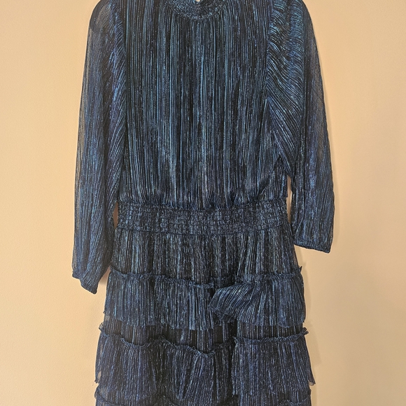 Sam And Jess Dresses & Skirts - Blue Textured Tiered Mini Dress